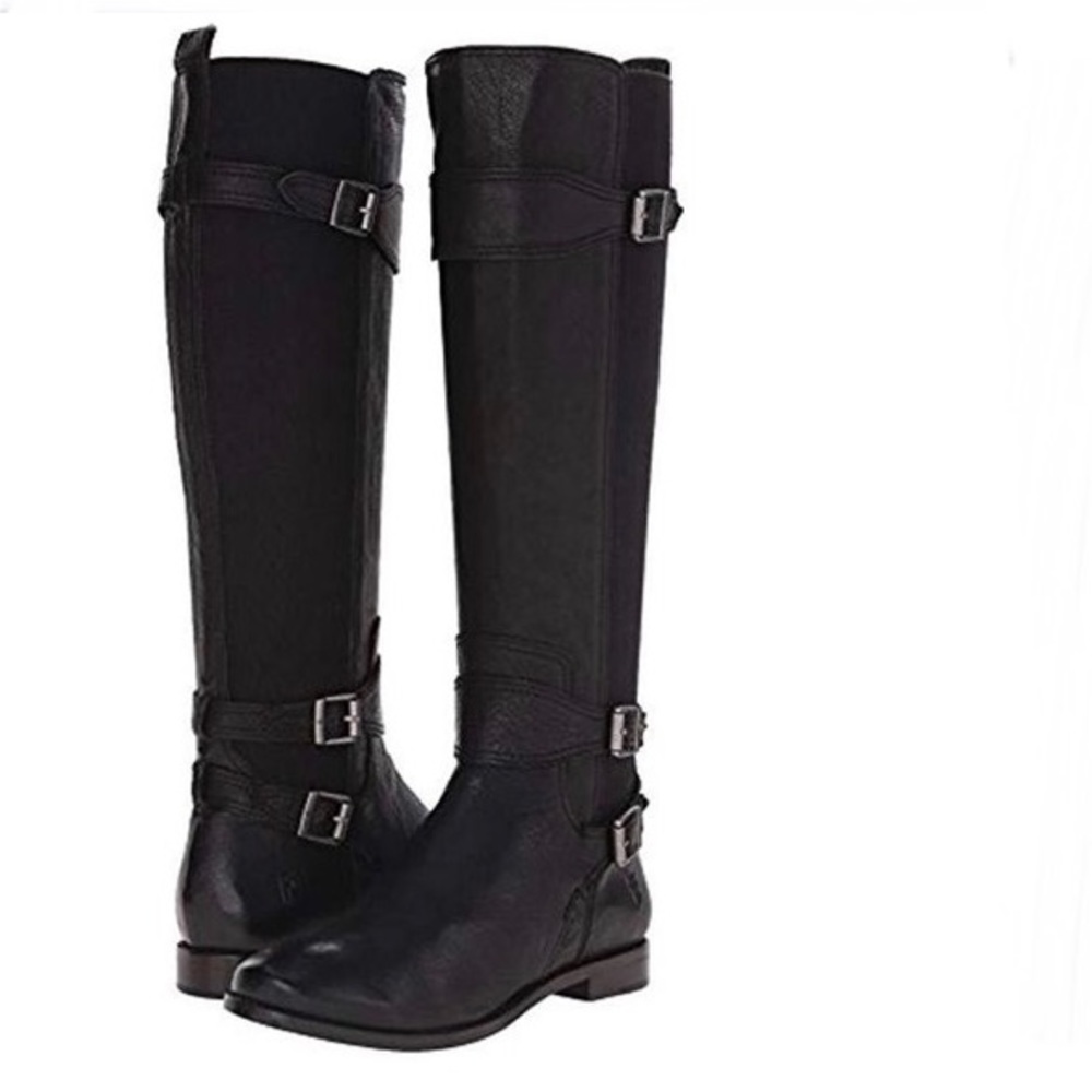 FRYE Anna Gore Tall Buffalo Leather Riding Boot